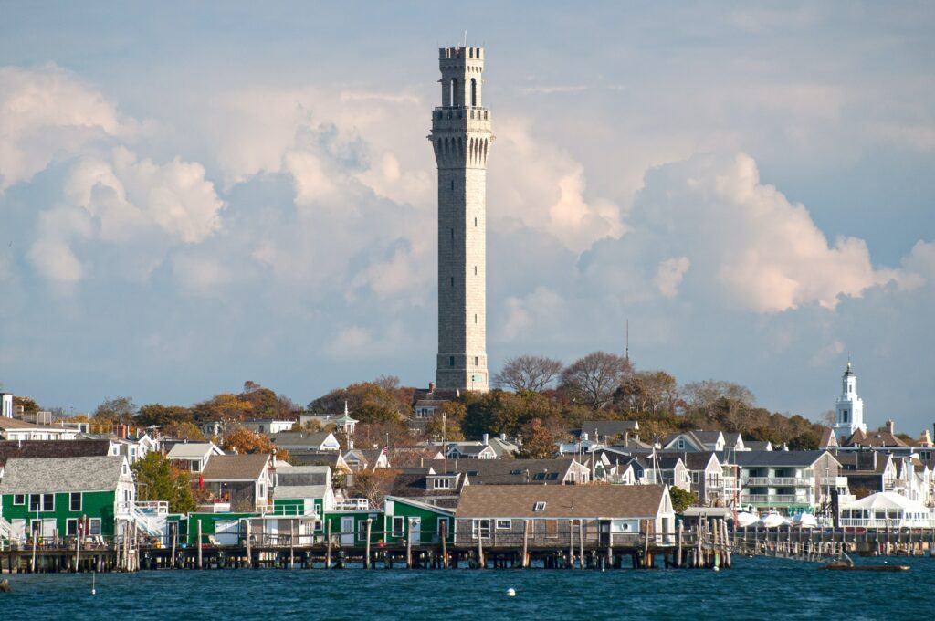 Pilgrim Monument in Provincetown commemorating the Pilgrims' landing